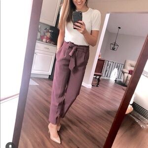 Express Women's Mauve High-Waisted Pants